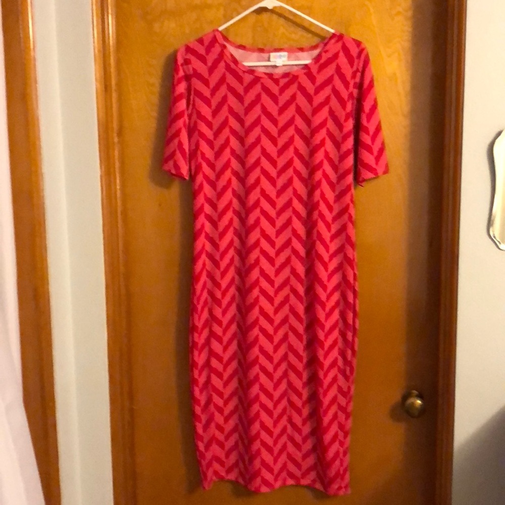 LuLaRoe Julia Dress Medium